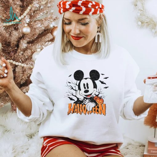 Halloween Night Disney Mickey Skeleton T Shirt