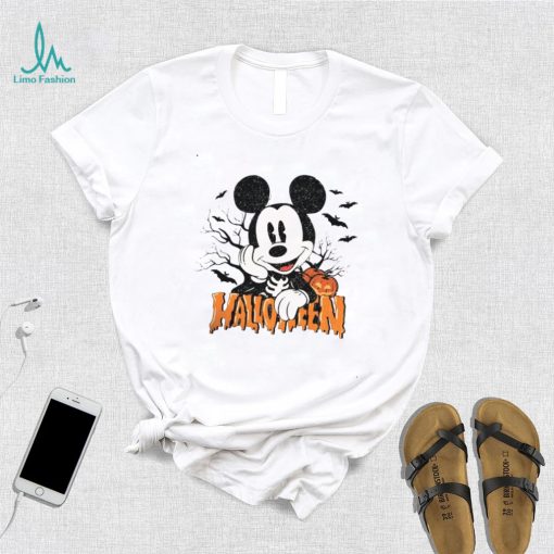 Halloween Night Disney Mickey Skeleton T Shirt