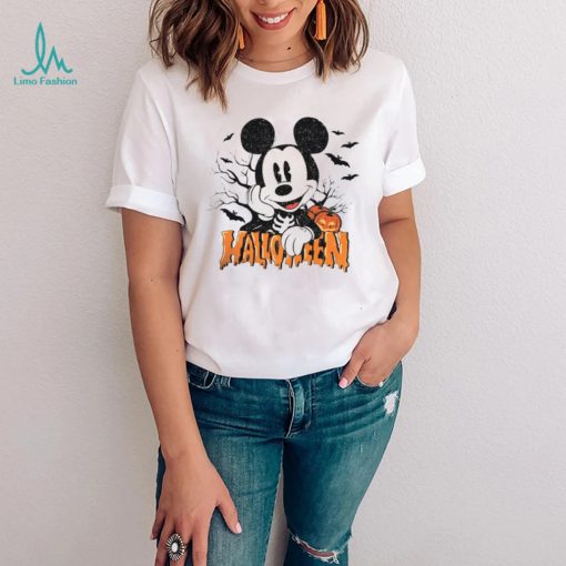 Halloween Night Disney Mickey Skeleton T Shirt