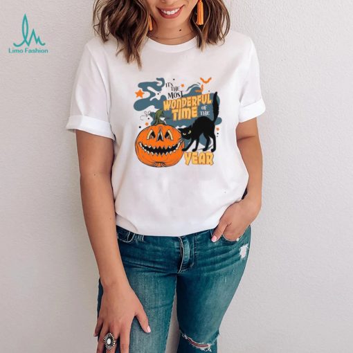 Halloween Pumpkin T shirt Most Wonderful Time Spooky Halloween