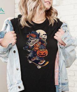Halloween Skateboard Wolf Disneyland Halloween Shirts_Classic Shirt_Shirt PqSEj