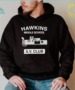Hawkins Middle School A.V. Club logo shirt