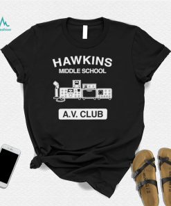 Hawkins Middle School A.V. Club logo shirt