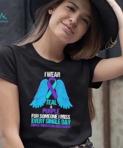 I Wear Teal And Purple For Someone Suicide Prevention Shirt