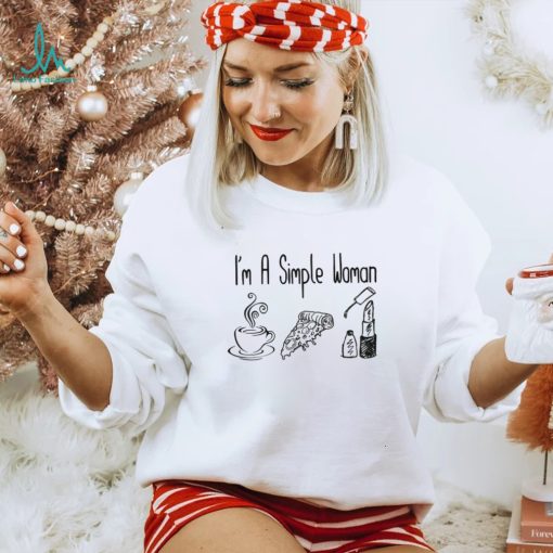 I’m A Simple Woman I Love Coffee Pizza Makeup Unisex Sweatshirt