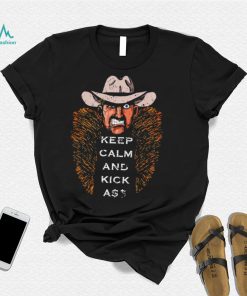 Impact Joe Doering cartoon face keep calm and kick ass shirt