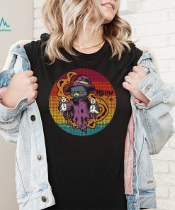 Meow Halloween Cat Purple Witch Hat Shirt