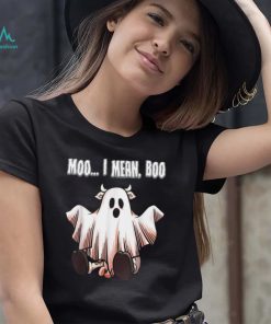 Moo I Mean Boo Ghost Cow Halloween Shirt