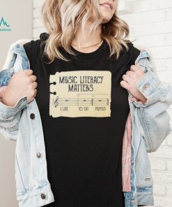 Music Literacy Matters I Like To Eat Puppies Retro Vintage Shirt