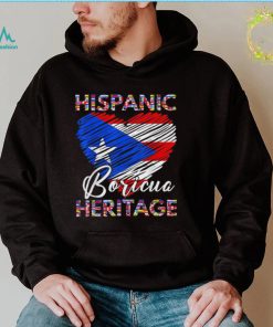 National Hispanic Heritage Month Shirt Heart Puerto Rico Flag Boricua