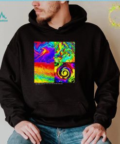 Neon rainbow colored Fluid flowing around filling the Entire Image Space shirt