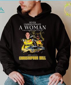 Never Underestimate A Woman Who Understands Nascar And Loves Christopher Bell Signature shirt
