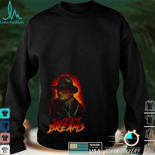 Official Sweet Dreams Mens Freddy Krueger Nightmare On Elm Street Shirt Halloween Movie