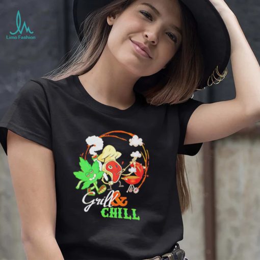 Official smoking meats weed grill and chill funny shirt