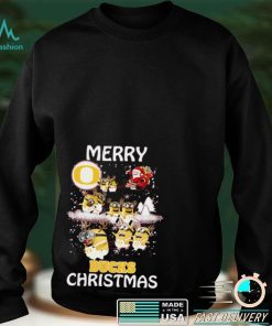 Oregon Ducks Ugly Christmas Sweaters Minions Santa Claus Merry Christmas Oregon Ducks T Shirt