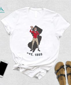 Original rutgers Scarlet Knights football skeleton State 1869 shirt