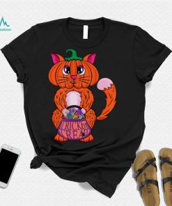 Pumpkin Head Cat Halloween Cat Pumpkin Cat T Shirt