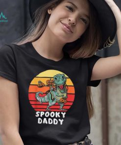 Pumpkin Riding Mummy Dinosaur T rex Halloween Shirt