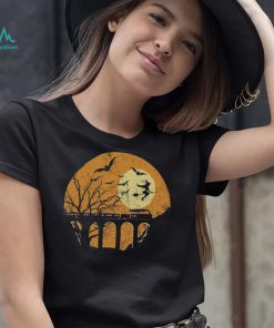 Railroad Witch On Broom Moon Halloween Shirt