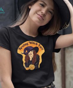 Resting Witch Face Pumpkin Jack O Lantern Fall Halloween Shirt