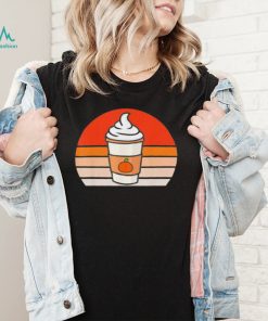 Retro Sunset Cute Pumpkin Spice Latte T Shirt