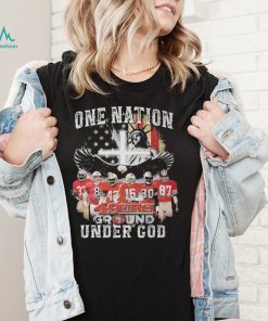 San Francisco 49ers T shirt One Nation 49ers Ground Under God Signatures Sweatshirt, Tank Top, Ladies Tee