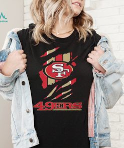 San Francisco 49ers T shirt San Francisco 49ers Scratch Nfl Long Sleeve, Ladies Tee