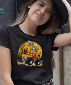 Skeleton Dinosaur Drive Monster Truck Skull Halloween Shirt
