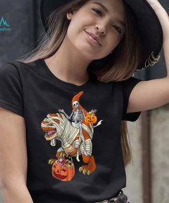 Skeleton Pumpkin Dinosaur Halloween Shirt