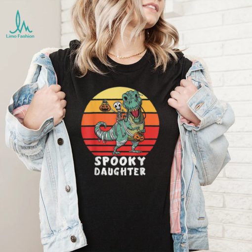 Skeleton Pumpkin Riding Mummy Dinosaur T rex Halloween Shirt