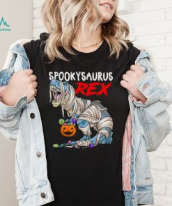 Spookysaurus Rex Scary Mummy Dinosaur T rex Halloween Shirt