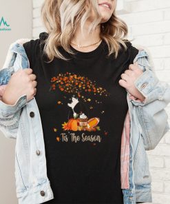 Tis The Season Pumpkin Spice Fall Halloween Cat Shirt