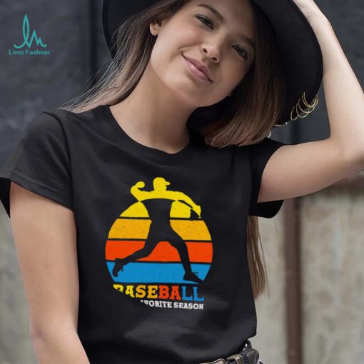 Top baseball is my favorite season sunset vintage shirt