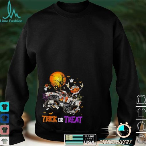 Trick Or Treat Spooky Monster Truck Pumpkin Happy Halloween Shirt