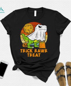 Trick Rawr Treat Ghost Dinosaur Halloween Shirt