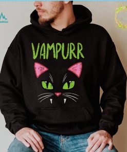 Vampurr Vampire Cat Funny Halloween Costume Women Girls T Shirt