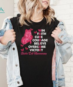 Warrior win faith cure ribbon sickle cell awareness shirt