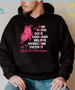 Warrior win faith cure ribbon sickle cell awareness shirt