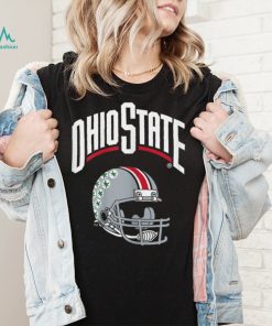 Womens Ohio State Buckeyes Womens Football Helmet Logo Black T Shirt