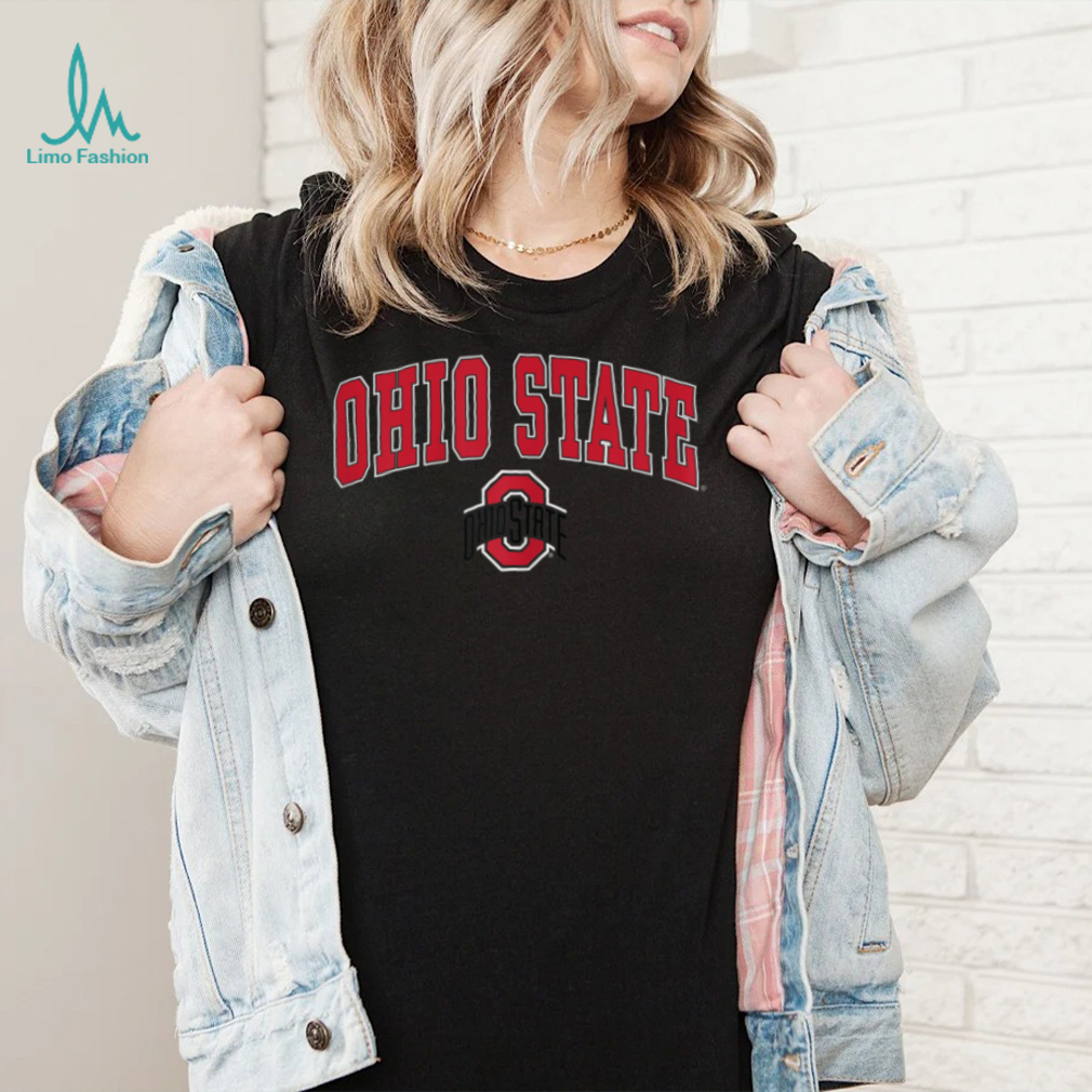 Womens Ohio State Buckeyes Womens Icon Logo Gray T Shirt Womens Ohio State Buckeyes Womens Icon Logo Gray T Shirt