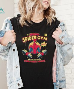 the amazing spidergym spider man queens ny este 1962 with great workout comes great power t shirt t shirt