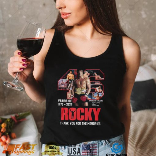 46 Years Of Rocky 1976  2022 Thank You For The Memories T Shirt
