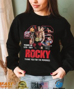 46 Years Of Rocky 1976  2022 Thank You For The Memories T Shirt