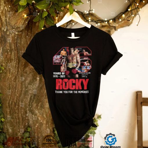 46 Years Of Rocky 1976  2022 Thank You For The Memories T Shirt