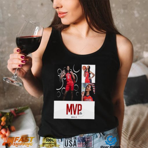 Aja wilson is 2022 fiba womens basketball world cup mvp shirt