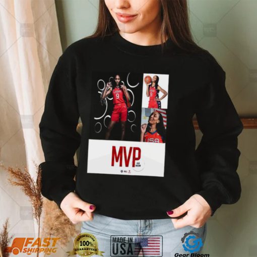 Aja wilson is 2022 fiba womens basketball world cup mvp shirt