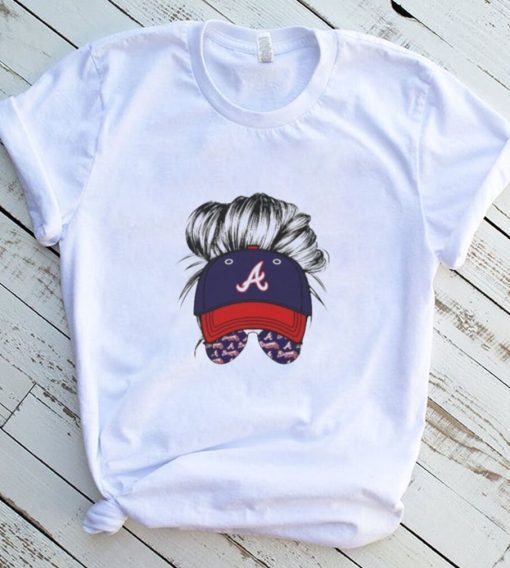 Atlanta Braves Messy Buns Shirt Braves Baseball Shirt Atlanta Womens Shirt
