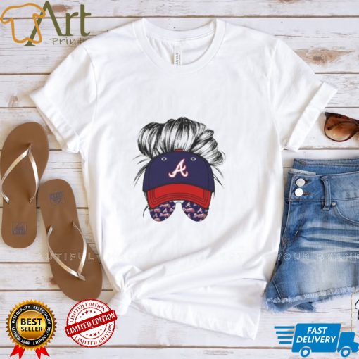 Atlanta Braves Messy Buns Shirt Braves Baseball Shirt Atlanta Womens Shirt