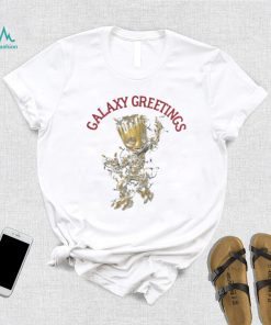 Baby Groot Galaxy Greetings Christmas Light Shirt