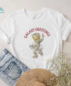 Baby Groot Galaxy Greetings Christmas Light Shirt